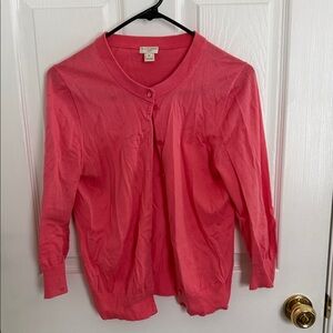 J. Crew Vibrant Pink Cardigan